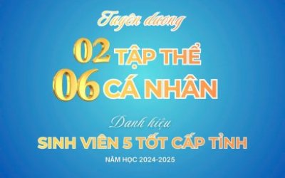 TRƯỜNG ĐẠI HỌC VĂN HÓA, THỂ THAO VÀ DU LỊCH THANH HÓA CÓ 6 SINH VIÊN VÀ 2 TẬP THỂ ĐẠT DANH HIỆU "SINH VIÊN 5 TỐT" CẤP TỈNH NĂM HỌC 2024 - 2025