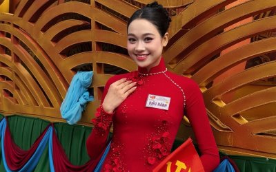 SINH VIÊN NGUYỄN THỊ MỸ LINH ĐẠI HỌC DU LỊCH K12 TUCST - HOA HẬU BIỂN ĐẢO VIỆT NAM 2025 TỰ HÀO THAM DỰ LỄ DIỄU BINH NHÂN DỊP QUỐC KHÁNH 02/9 (SỰ KIỆN A80)